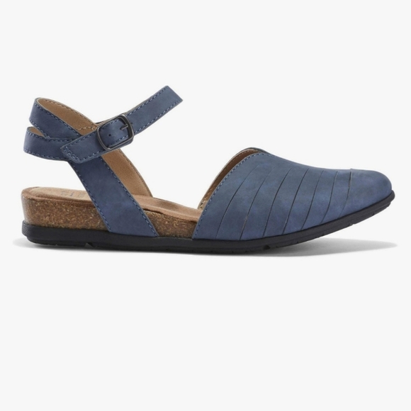 EARTH ORIGINS Palomo Peyton Moroccon Blue Leather Strappy Sandals, 9W, Nwot - Picture 2 of 11